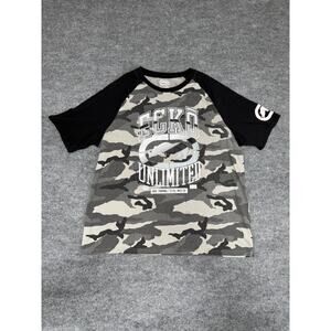 Ecko Unltd Camo Graphic T-Shirt Men's 2XL Raglan Black Sleeves Rhino Logo Street